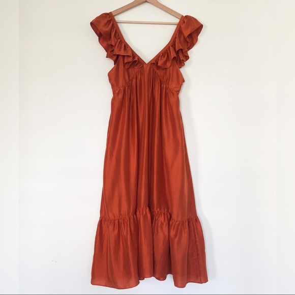 Masscob Acacia Ruffled Silk Dress - Picture 6 of 16